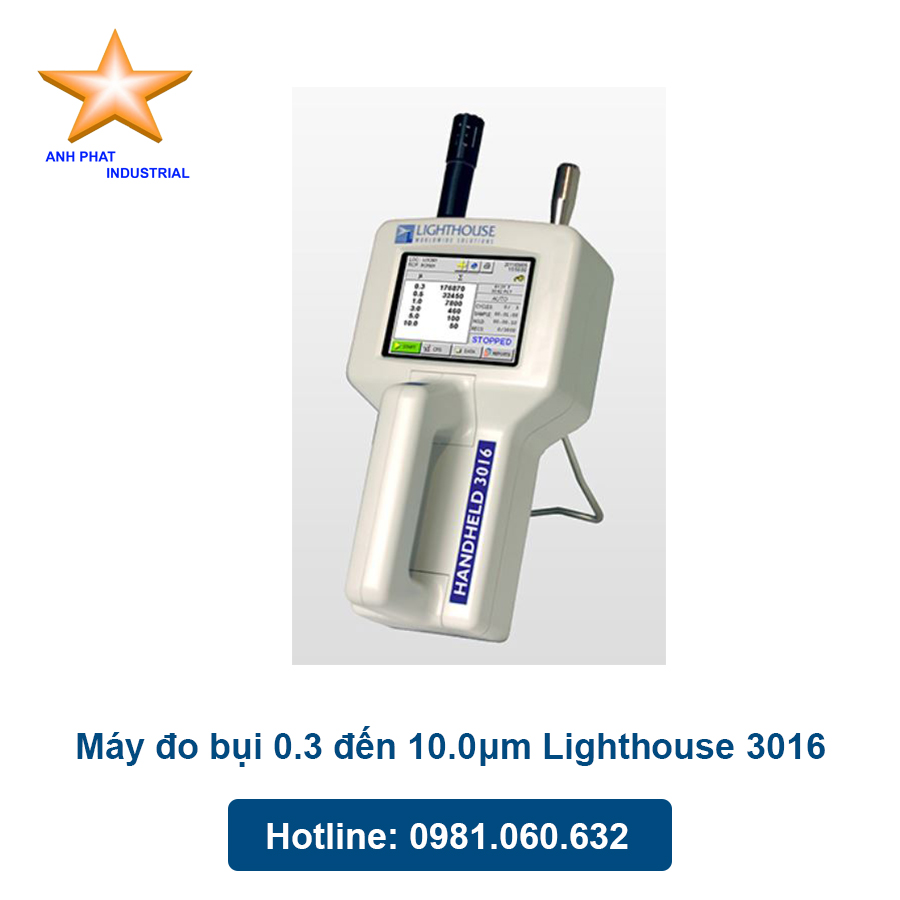 Máy đo bụi 0.3 đến 10.0μm Lighthouse 3016