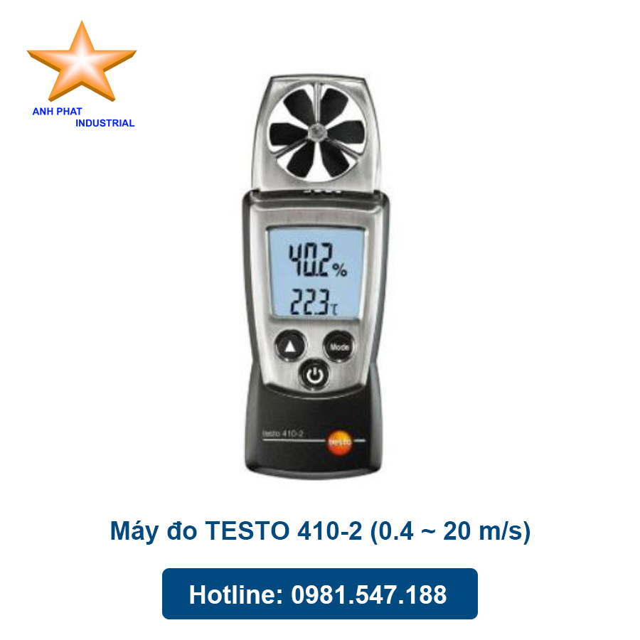 Máy đo tốc độ gió nhiệt độ độ ẩm TESTO 410-2 (0.4 ~ 20 m/s)