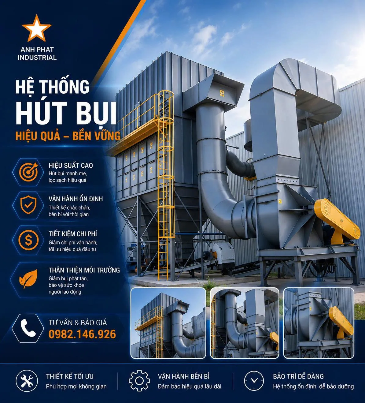 Hệ Thống Hút Bụi Công Nghiệp [Đảm Bảo] Chính Hãng Giá Tốt
