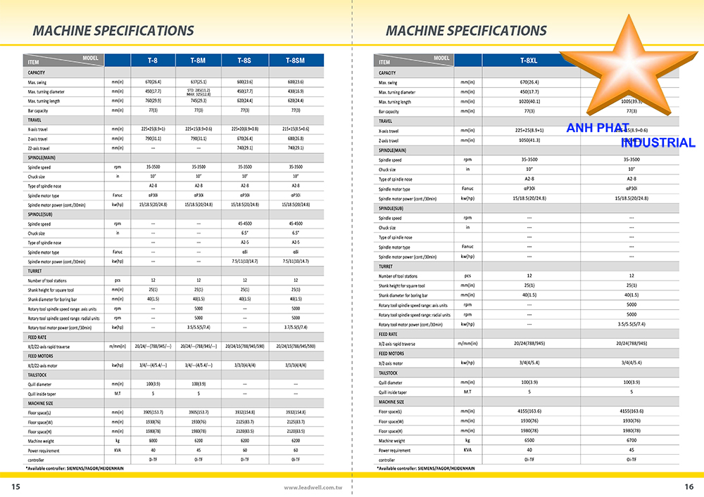 máy tiện CNC Leadwell nhập khẩu đài loan