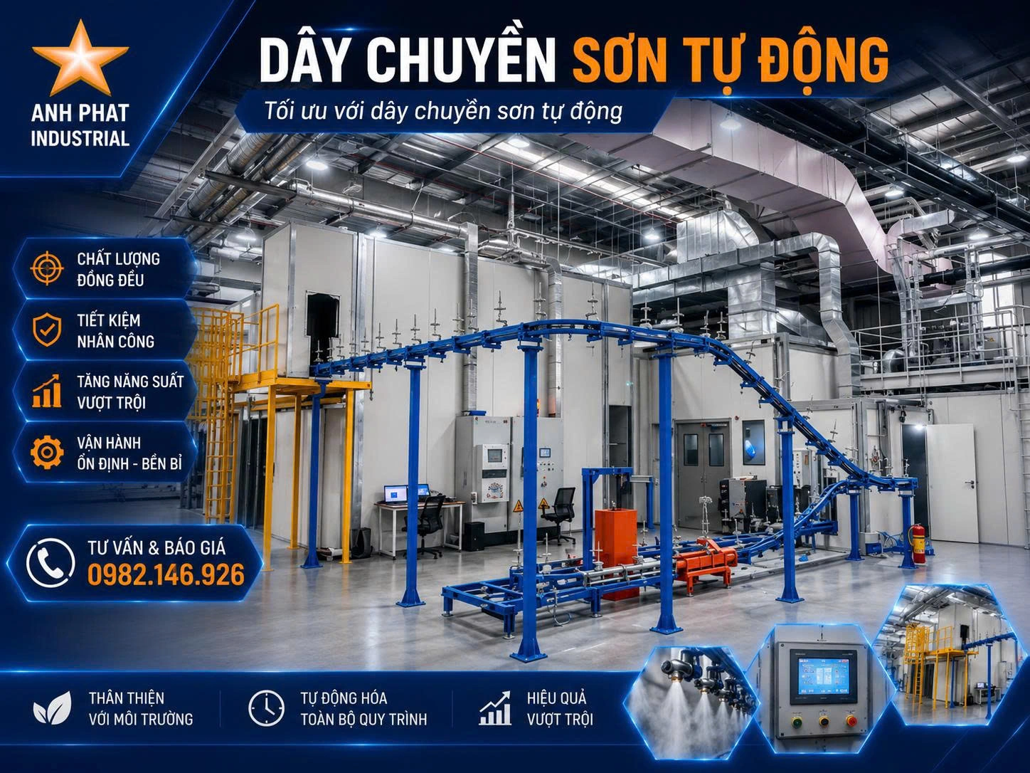 Anh Phát Group mang đến những dây chuyền sơn tự động chất lượng cao cho khách hàng