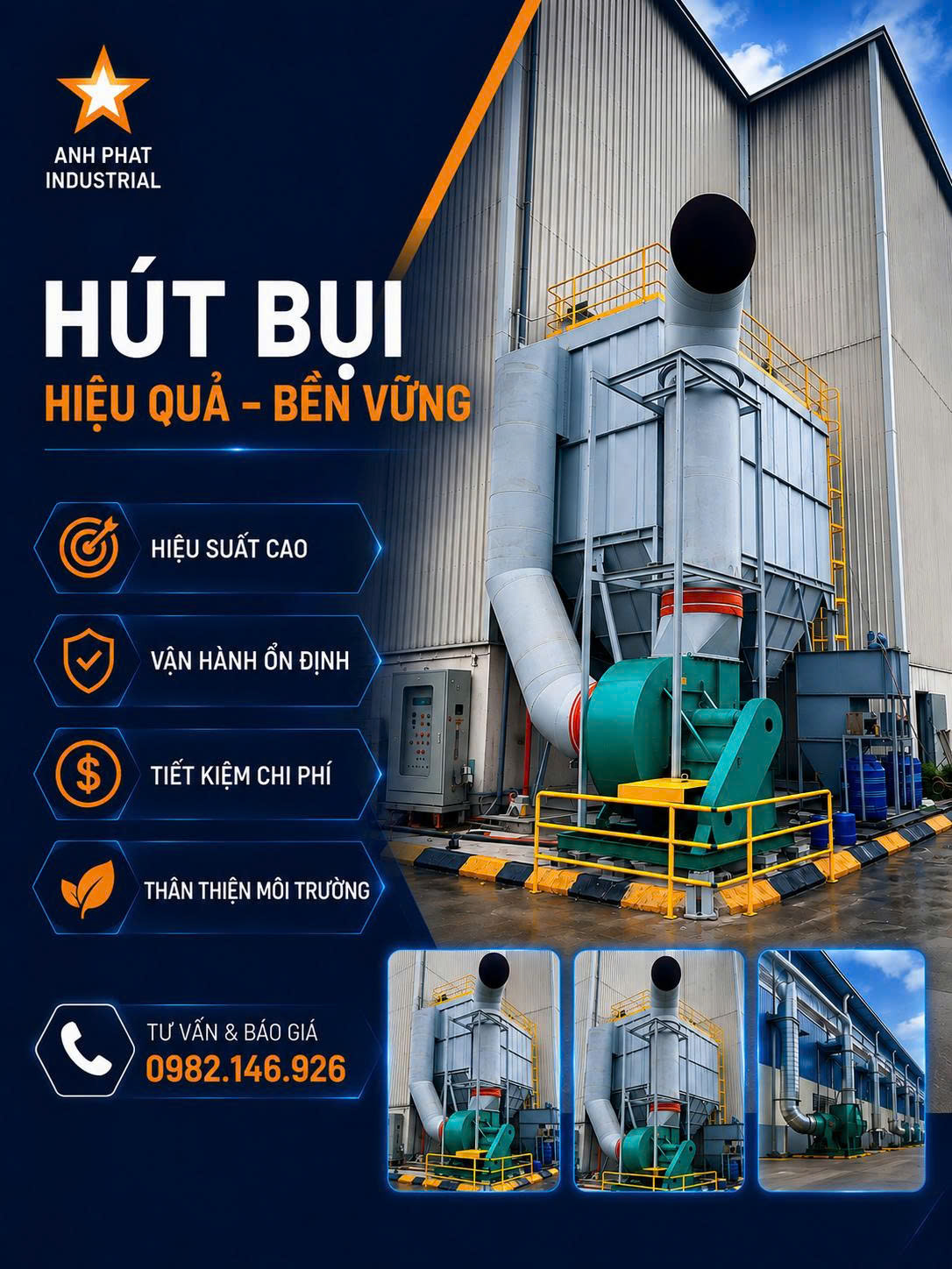 Báo giá hệ thống hút bụi tay áo