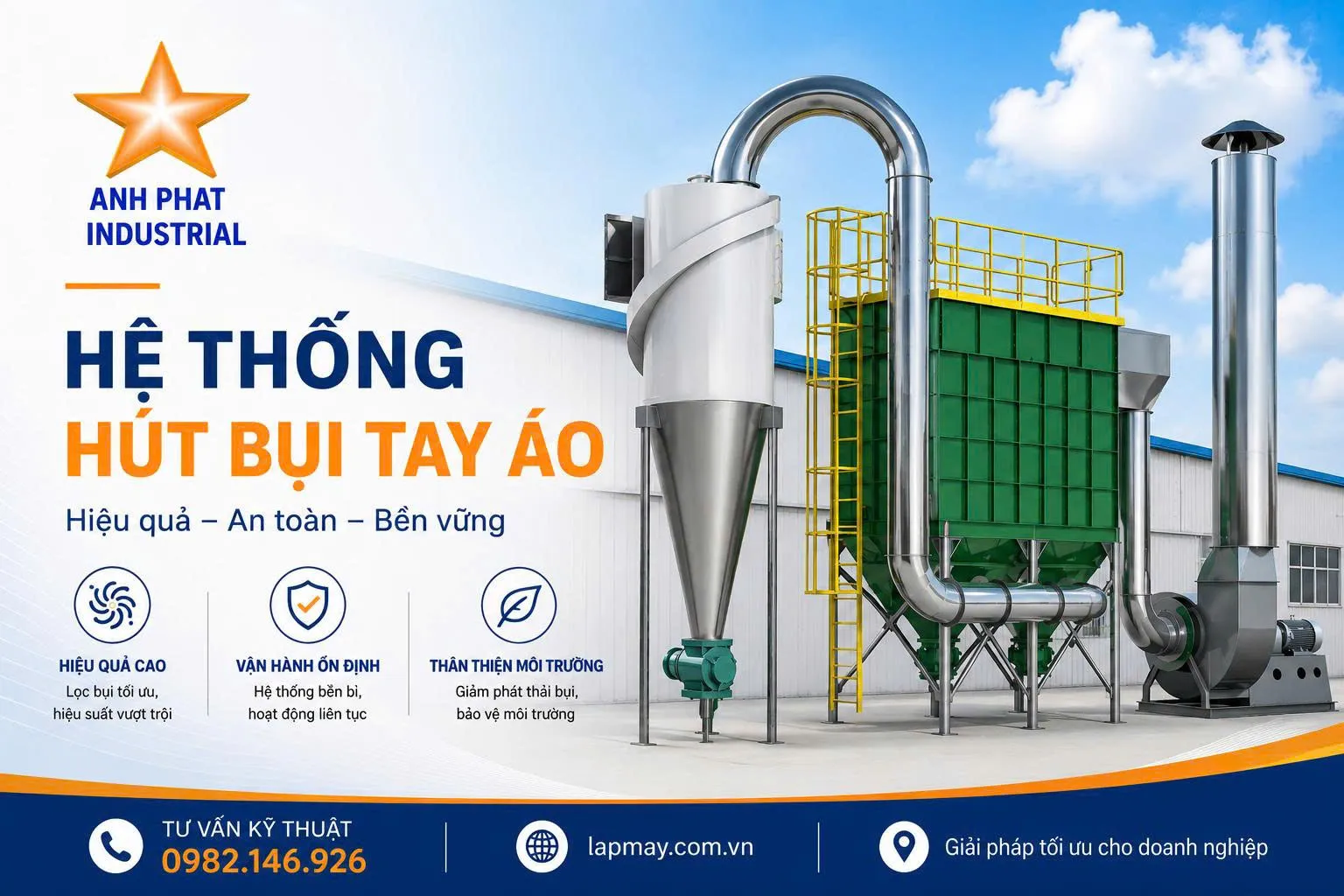 Ứng dụng thực tế khi tính toán công suất cho hệ thống hút bụi tay áo