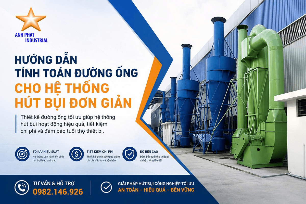 hướng dẫn tính toán cho hệ thống đường ống hút bụi