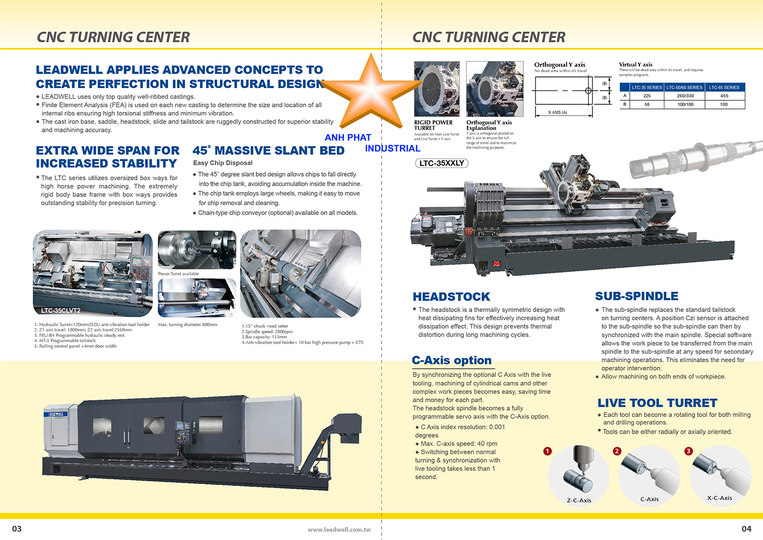 máy tiện CNC LTC-35LY-Leadwell (Đài Loan)