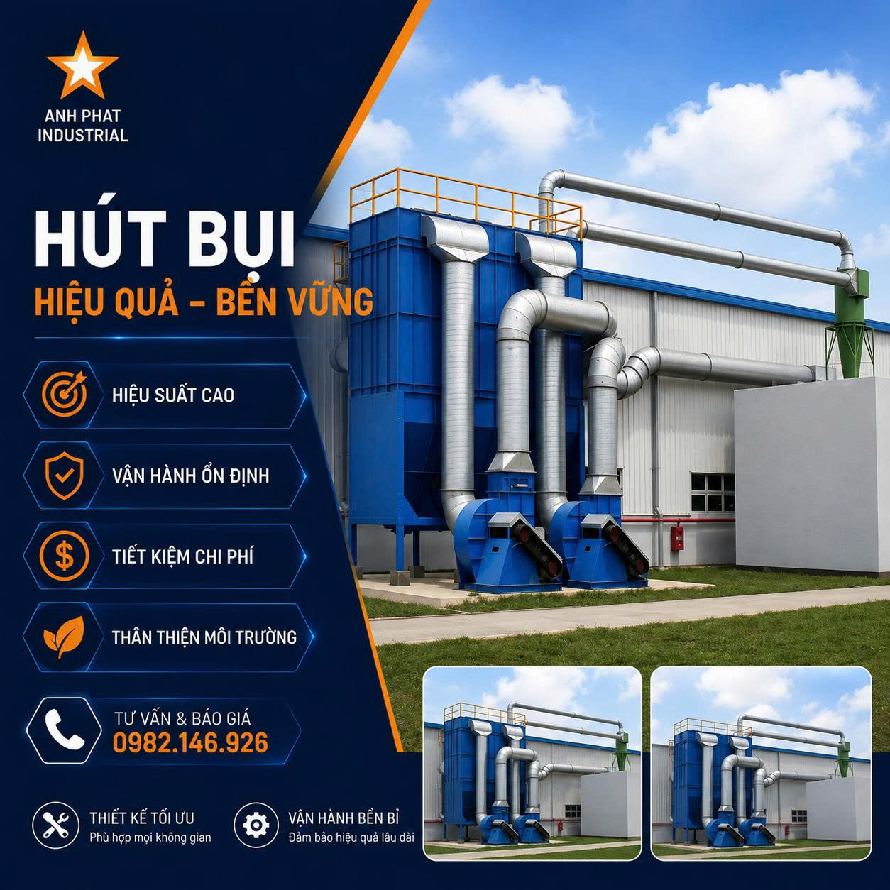 Báo giá hệ thống hút bụi tay áo