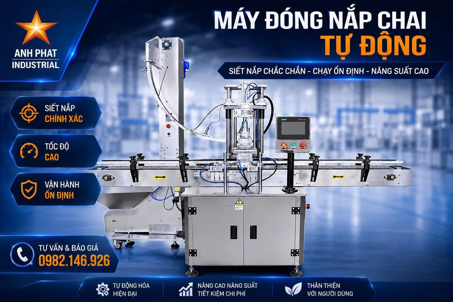 máy đóng nắp tự động