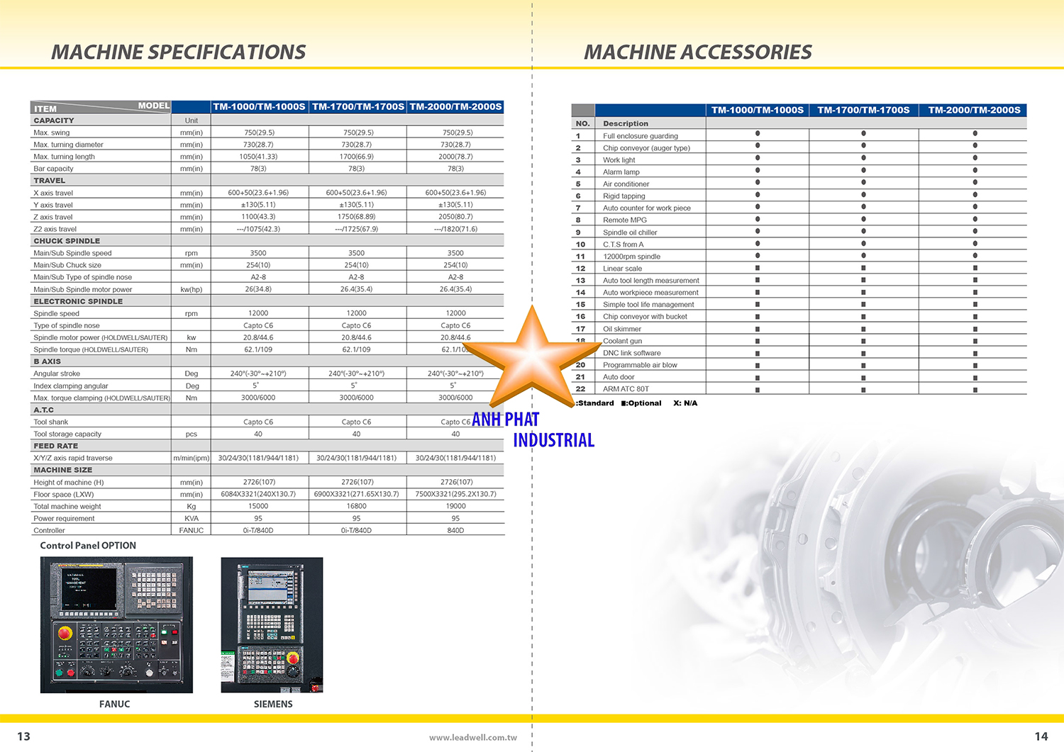 máy tiện CNC leadwell TM-1000