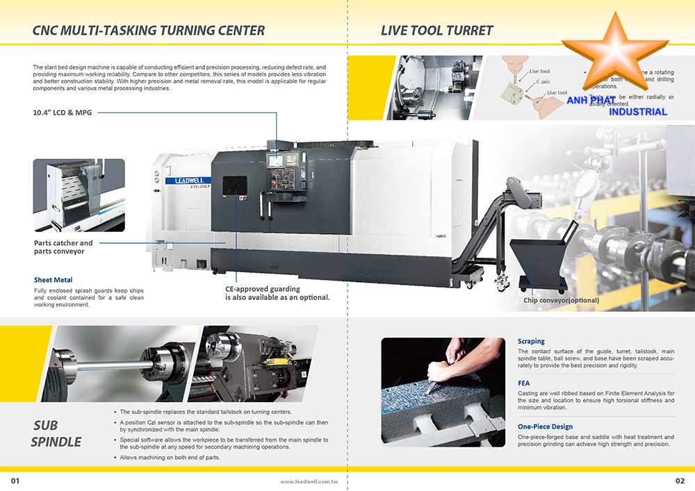 máy tiện CNC Leadwell nhập khẩu đài loan